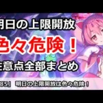 【プリコネ】明日の上限解放は色々危険！注意点全部まとめ【プリンセスコネクト！】