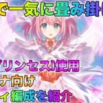 【プリコネR】速攻で一気に畳み掛ける！　ユイ(プリンセス)使用　字幕解説付き　アリーナ向け編成を紹介