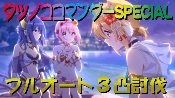 【プリコネR】海将タツノココマンダーSPECIAL　フルオート3凸攻略【トゥインクルサマーゲーム】