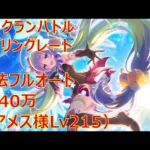 【プリコネR】（稽古場）5段階目ゴブリングレート　魔法フルオート3740万（アメス様Lv215）【8月クランバトル】【みんなの稽古場】