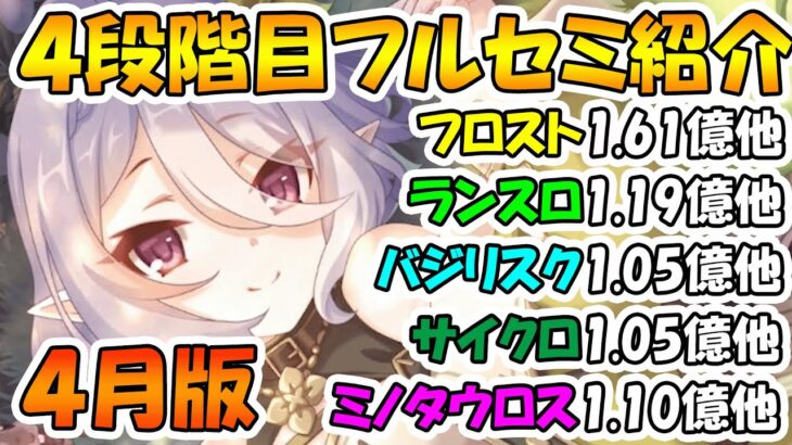 【プリコネR】４段階目クラバトフル/セミオート編成紹介！2024年4月版【フロストハウンド】【ランドスロース】【バジリスク】【サイクロプス】【ミノタウロス】