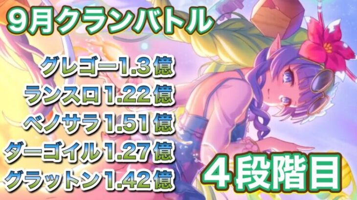 【プリコネR】9月クランバトル　4段階目で今月もサクッと行きたいが…目押しも少々。