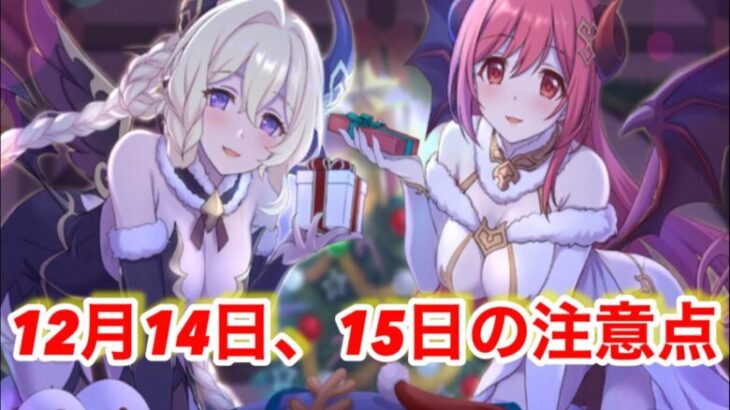 【プリコネR】12月14日、15日に注意する点と15日から新キャラ来るのかについて話します！