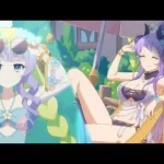 【プリコネ】水着着替のアメス👙と素敵な水着のホマレちゃん可愛い❤️💜