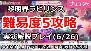 【プリコネ】黎明界ラビリンス 難易度5攻略 実演解説プレイ！(6/26版)【プリンセスコネクト！】