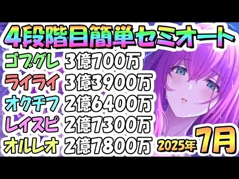 【プリコネR】4段階目簡単セミオート編成とフルオート編成紹介！2025年7月クラバト【ゴブリングレート】【ライライ】【オークチーフ】【レインスピリット】【オルレオン】