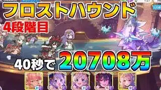 【プリコネR】4段階目 フロストハウンド 20708万 40s持ち越し編成【3月クランバトル】【クラバト】