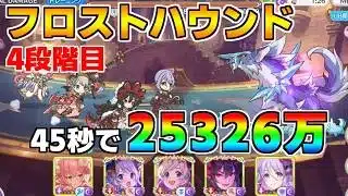 【プリコネR】4段階目 フロストハウンド 25326万 45s持ち越し編成【3月クランバトル】【クラバト】